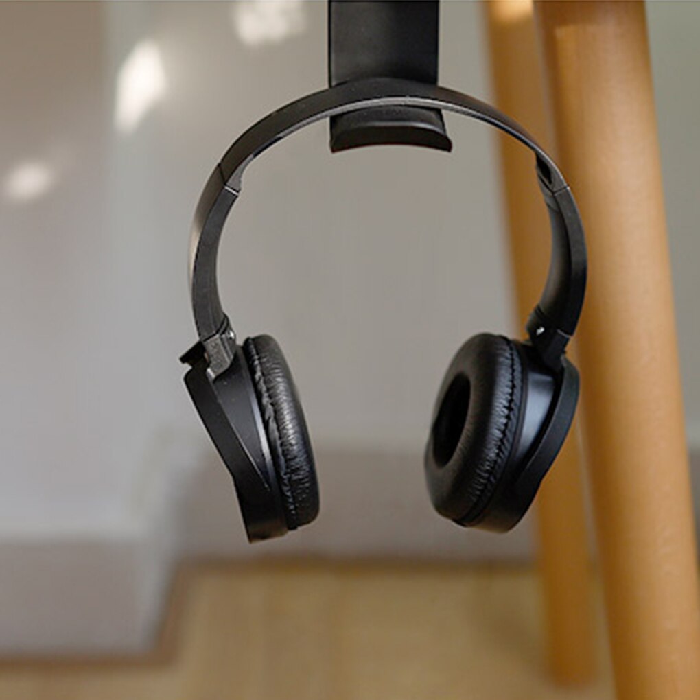 Support de casque autocollant en acrylique, support de casque mural sous le bureau, crochet pour écouteurs, présentoir collant