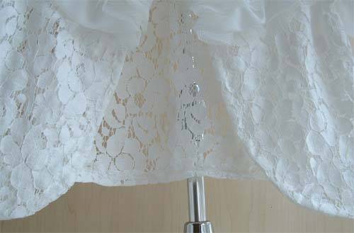 Weiß Frauen Kurzarm Perlen zucken Bolero Spitze Hochzeit Braut Sommer Jacke Elegante Kap Sonnenschutz Kleidung