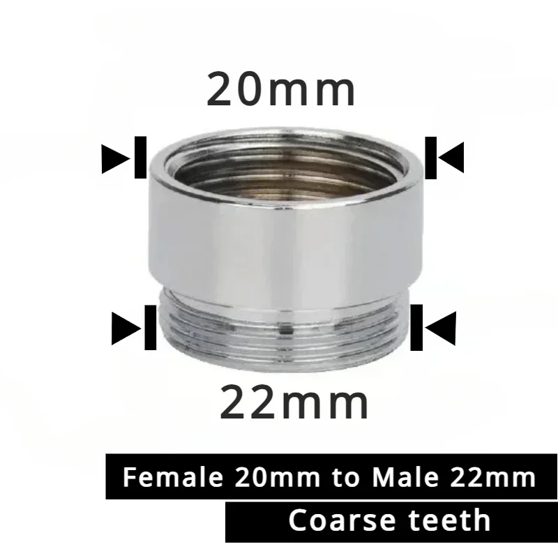 Stainless Steel Faucet Connector M22 To M20 M18 M1/2" Thread Joints Water Purifier Accessory Kitchen Water Tap Adapter Fittings: light yellow