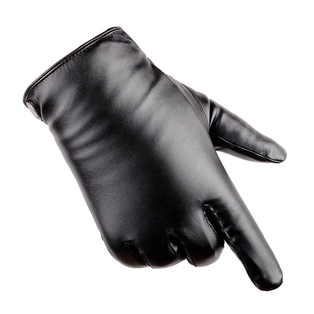 Winter Men Gloves Outdoor Windproof Waterproof Leather Gloves Windproof Touch Screen Velvet Warm Gloves Motorcycle Riding