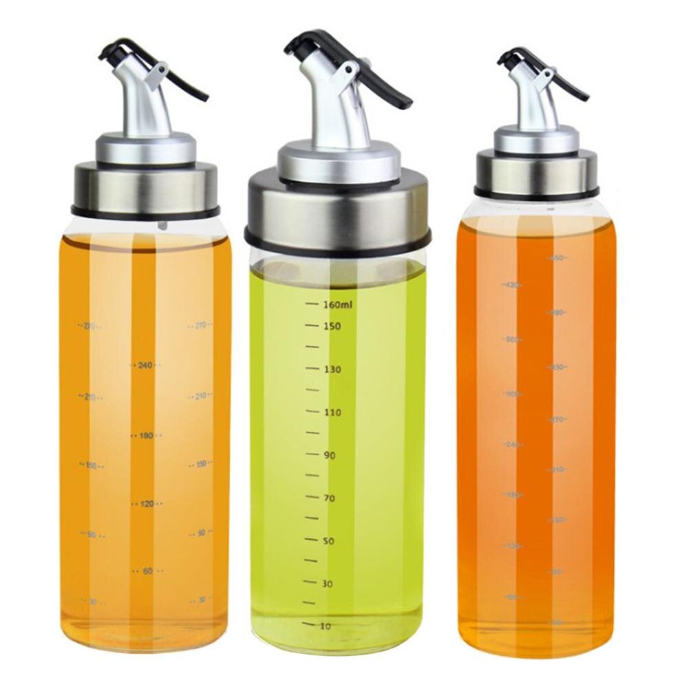 condimento de cocina borosilicato de acero inoxidable vinagre aceite de oliva dispensador botella olla a prueba de fugas cocina caja de condimentos