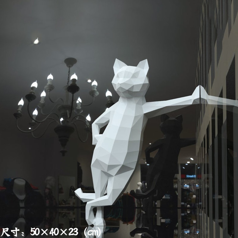 Papercraf 3d paperieläinmallit dobermanni pinseri kissa paperityö lelu kodinsisustus seinäkoriste palapelit koulutusopetus diy
