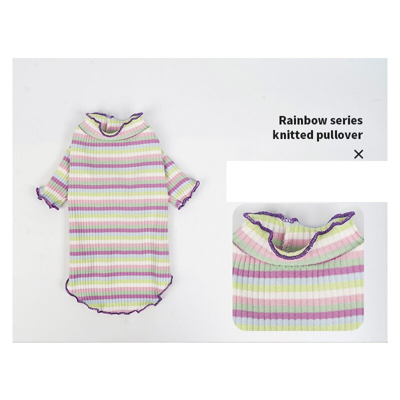 Huisdier Zomer Kleding Regenboog Serie Kleine Honden Dnd Katten Kleding Comfortabele Gebreide Trui Pet Lente En Zomer Kleren
