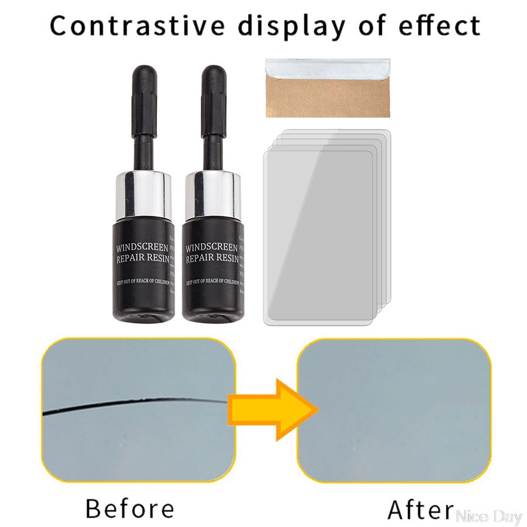 Advanced Automotive Glass Nano Repair Fluid Car Window Glass Crack Chip Repair Tool Kit Windshield