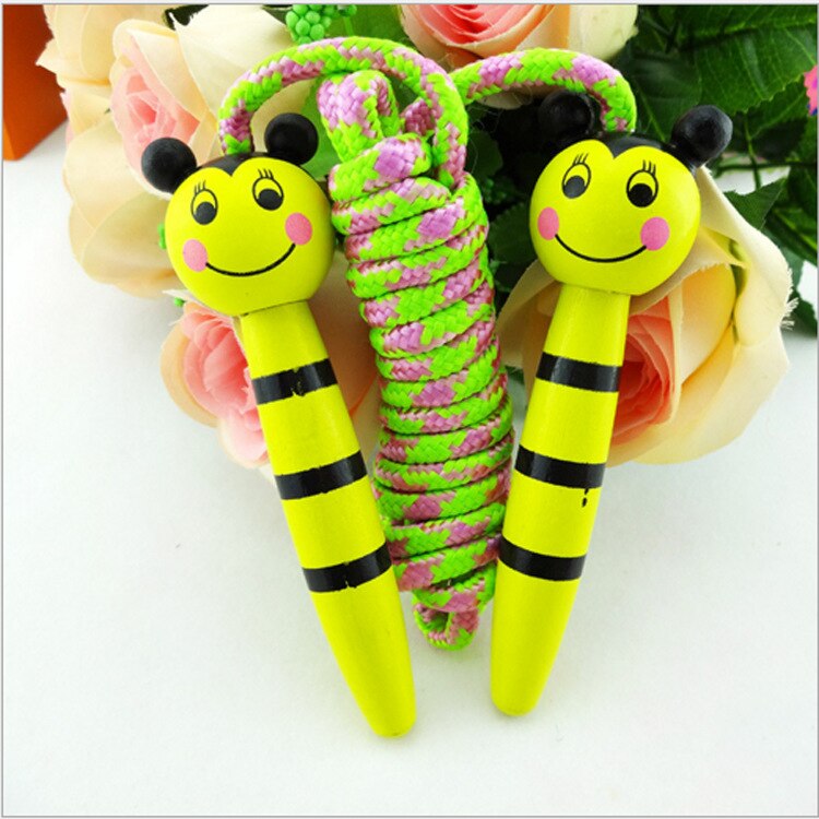 CHILDREN'S Cartoon Jump Rope Young STUDENT'S Fitness Sports Wood Jump Rope Children Prizes Entertainment Jump Rope