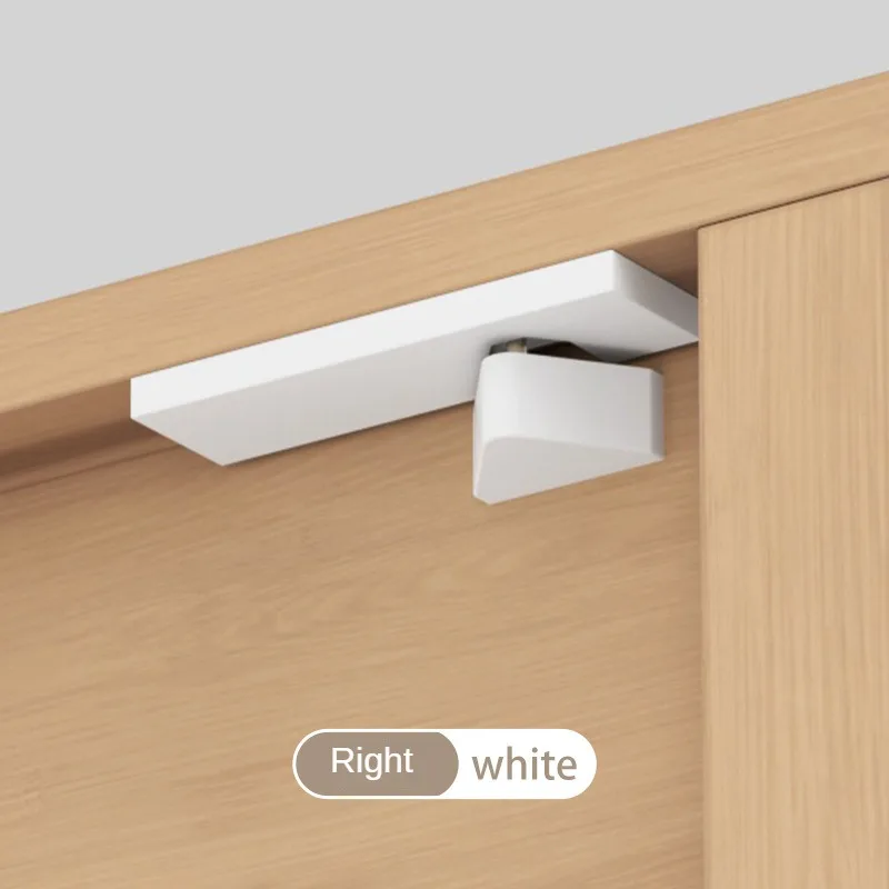 Ferme-porte automatique avec amortisseur de planche, ouverture droite, style minimaliste, fonction anti-pincement, ouverture de magasin: Bleu