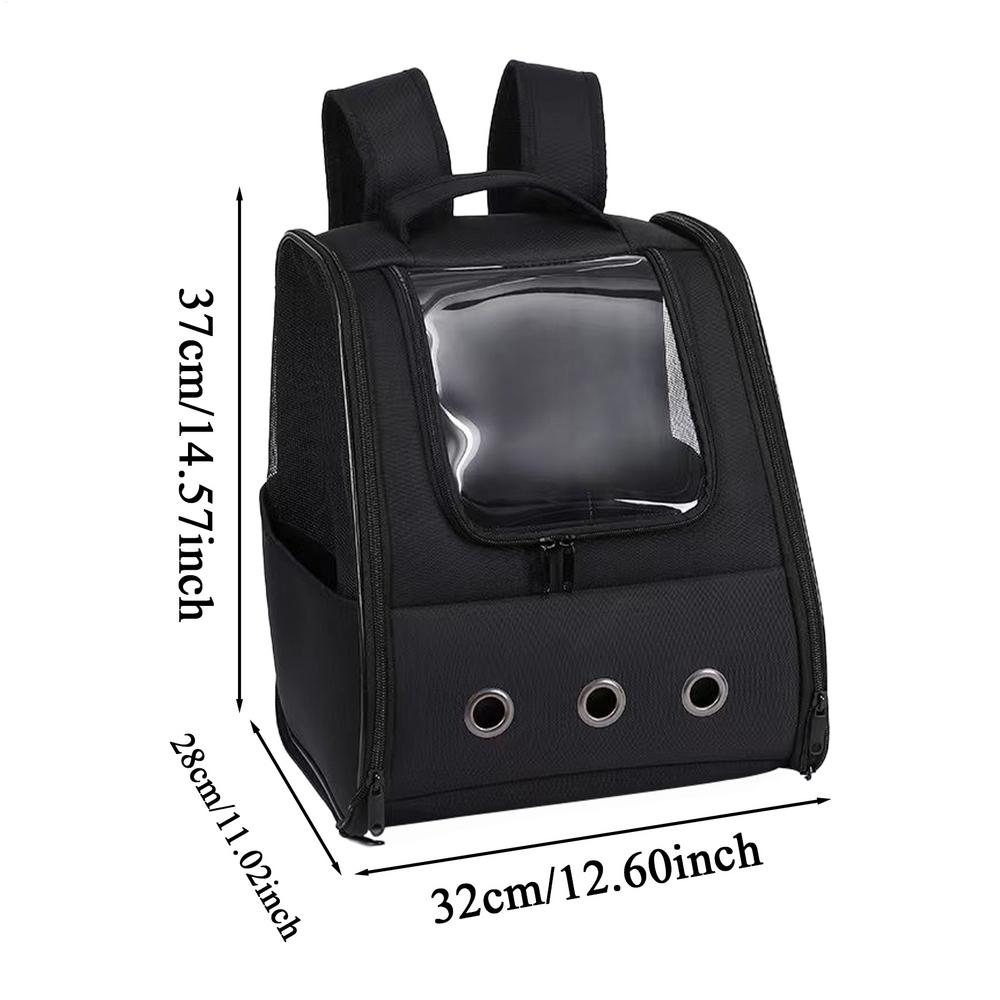 Haustier-Rucksack-Träger für Hunde und Katzen, tragbare Reise-Tragetasche, faltbares , Hunde- und Katzentasche zum Spazierengehen, Ausgehen, Fahren, Reisen: Schwarz
