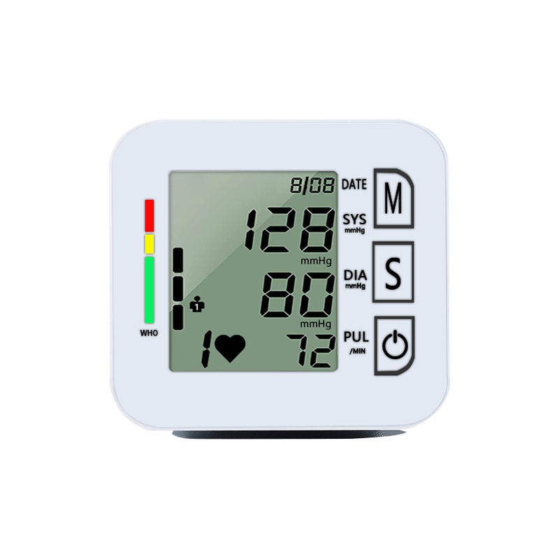 Automatische Digitale Pols Bloeddrukmeter Voor Meten Heart Beat Pulse Rate Dia Tonometer Bloeddrukmeter Oximeter: white