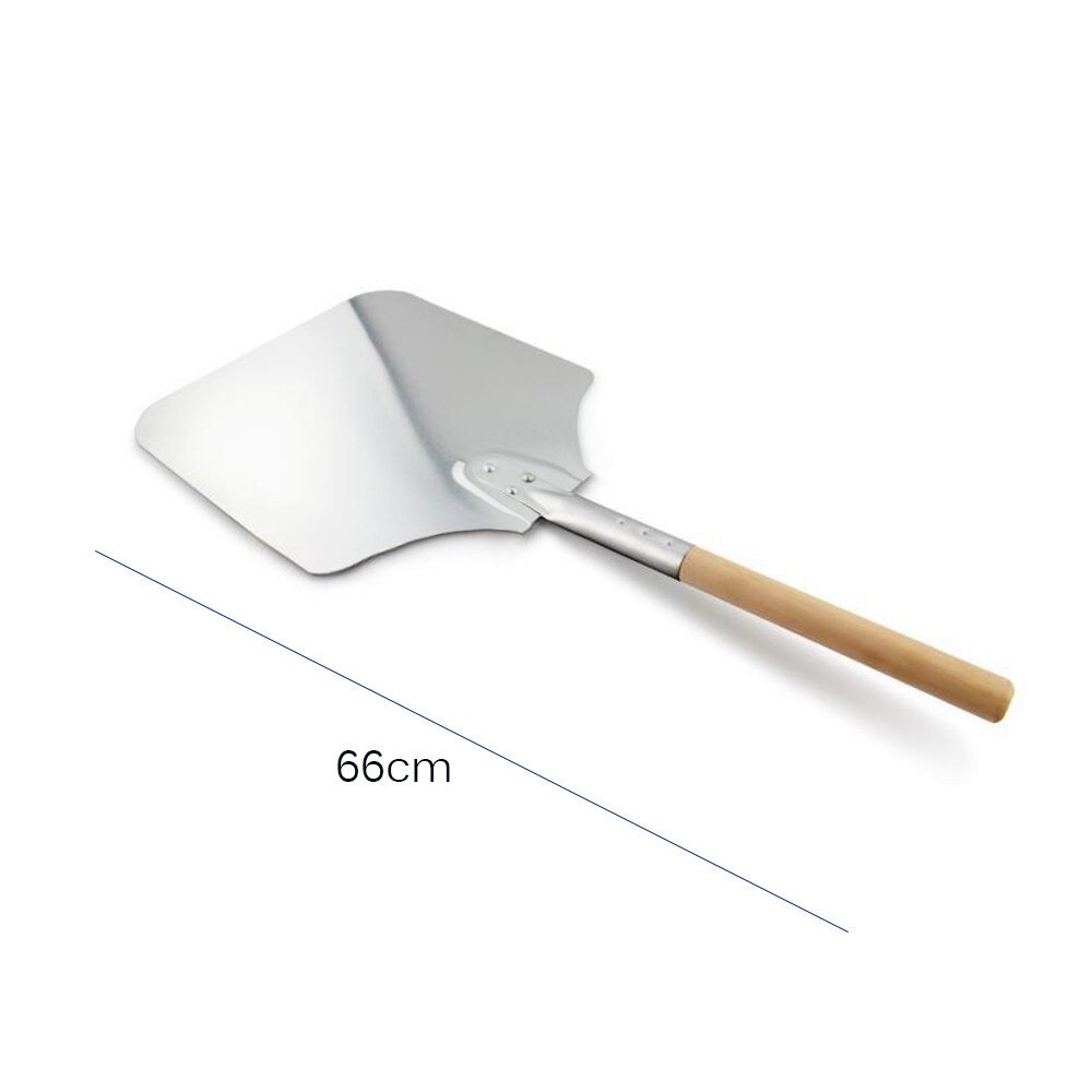 Pelle à Pizza en aluminium avec manche en bois pelle à gâteau outils de cuisson coupe-fromage épluches outil de levage pelle à Pizza #30