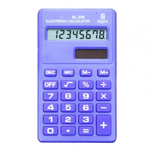 Cute Durable School Students Handheld Calculator Compact Portable Calculator Dual Power Supply for Desktop:  Deep Blue
