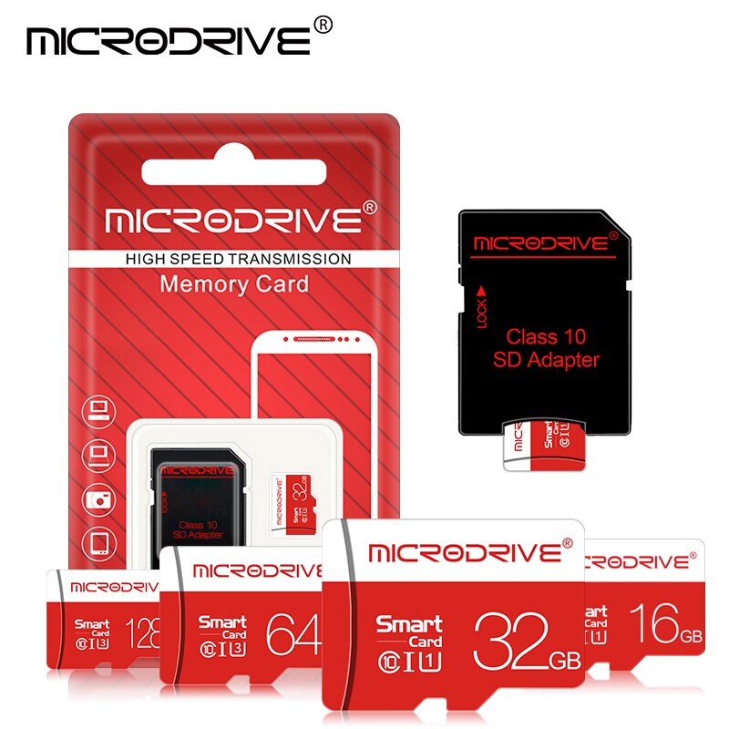 Klasse 10 echte capaciteit tf-kaart geheugenkaarten 128gb 64gb 32gb 16gb 8gb micro sd-kaart flashkaart kaart met sd-adapter