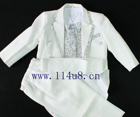 Jongens Regelmatige Formele Blazer Limited Real Flat Kids Smoking Pak Jongen Kinderen Chorus Dans Kostuum 4 stuk/set Kleding Maten