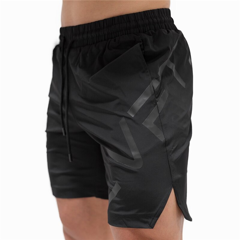 Zomer heren gym shorts merk slanke fitness bodybuilding korte broek heren shorts elastische taille sportkleding shorts