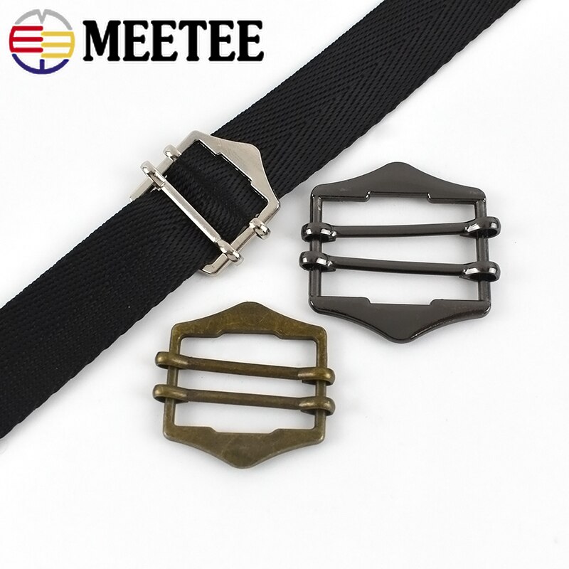 5pcs 20/25/30mm Double Metal Buckles for Backpack Webbing Adjustable Bag Buckle Clasps Pin Buckle DIY Crafts