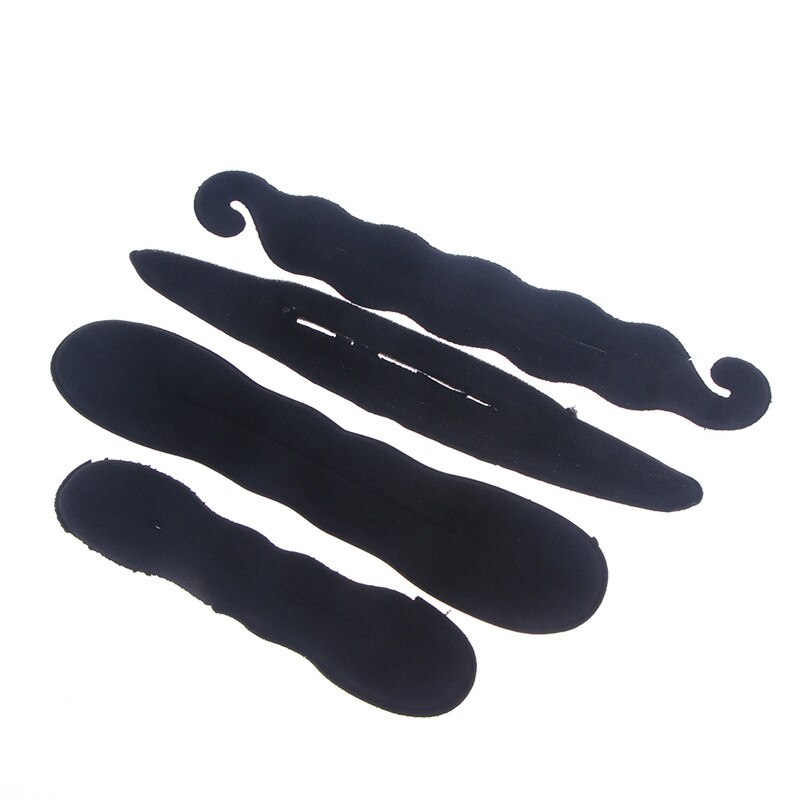 4 unids/set esponja de espuma para estilizar el cabello Donut moño fabricante anterior moño francés herramienta Clip de pelo Dispositivo Flexible