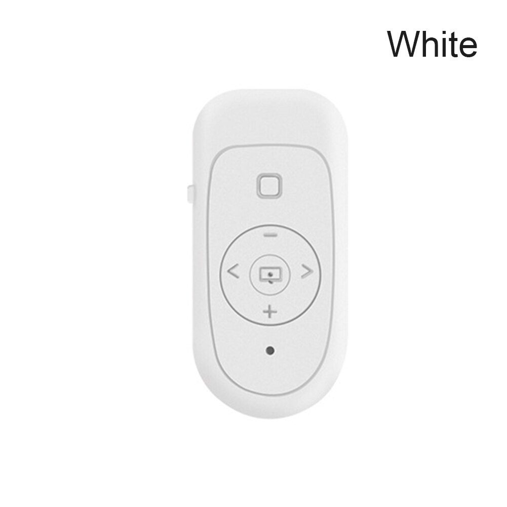 Draadloze Bluetooth-Compatibele Afstandsbediening Knop Ontspanknop Voor Camera Telefoon Selfie E-Book Pagina Truning Voor Android Ios: WHITE