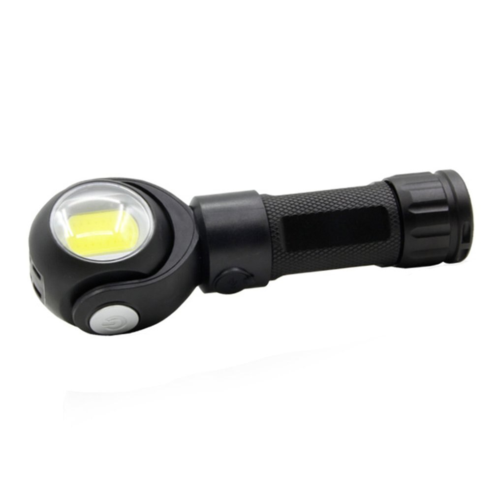 Rechargeable T6 + COB LED 360 Rotating Flashlight Work Lamp Light Magnetic Dual lamp head rotating LED flashlight