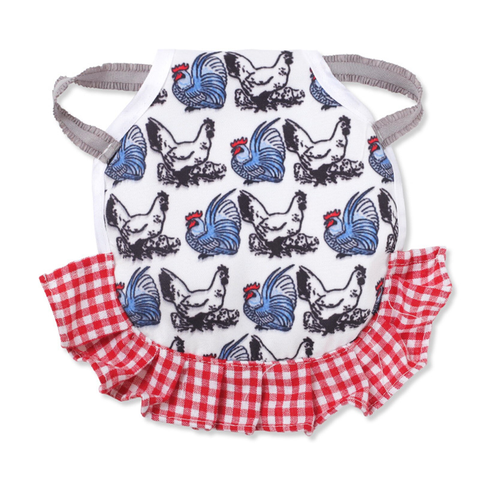 Tablier de poule élastique, motifs coq, selle de poulet, dos protecteur de plumes pour animaux de compagnie, tissu confortable, fournitures pour animaux de compagnie: D