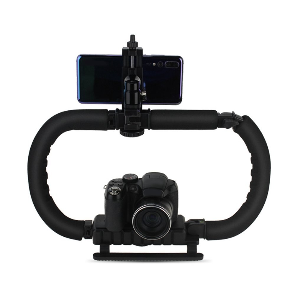 Soporte plegable en forma de U para cámara, Dv, lente única, cámara Reflex, deslizante, estabilizador de mano, soporte Abs