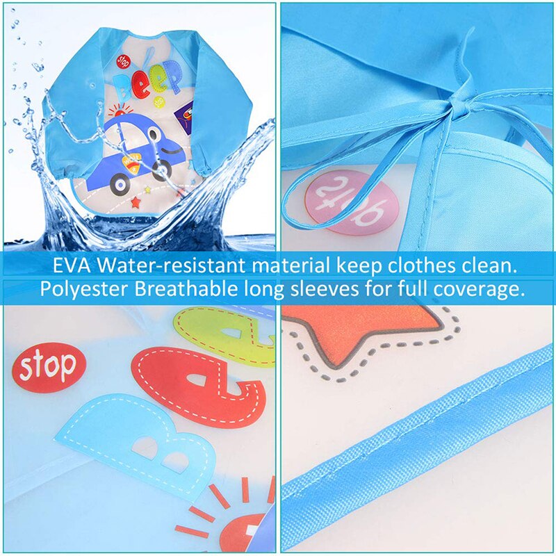 0-3Y Waterdichte Baberos Bavoir Slabbetjes Kinderen Schort Lange Mouw Voeden Kiel Slabbetjes Kinderen Eten Borstplaat Baby Burp Kleding