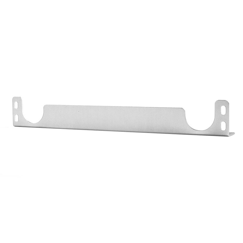 Universal Engine Oil Cooler Mounting Bracket Kit Aluminum Alloy 2mm Thickness Silver 340MM