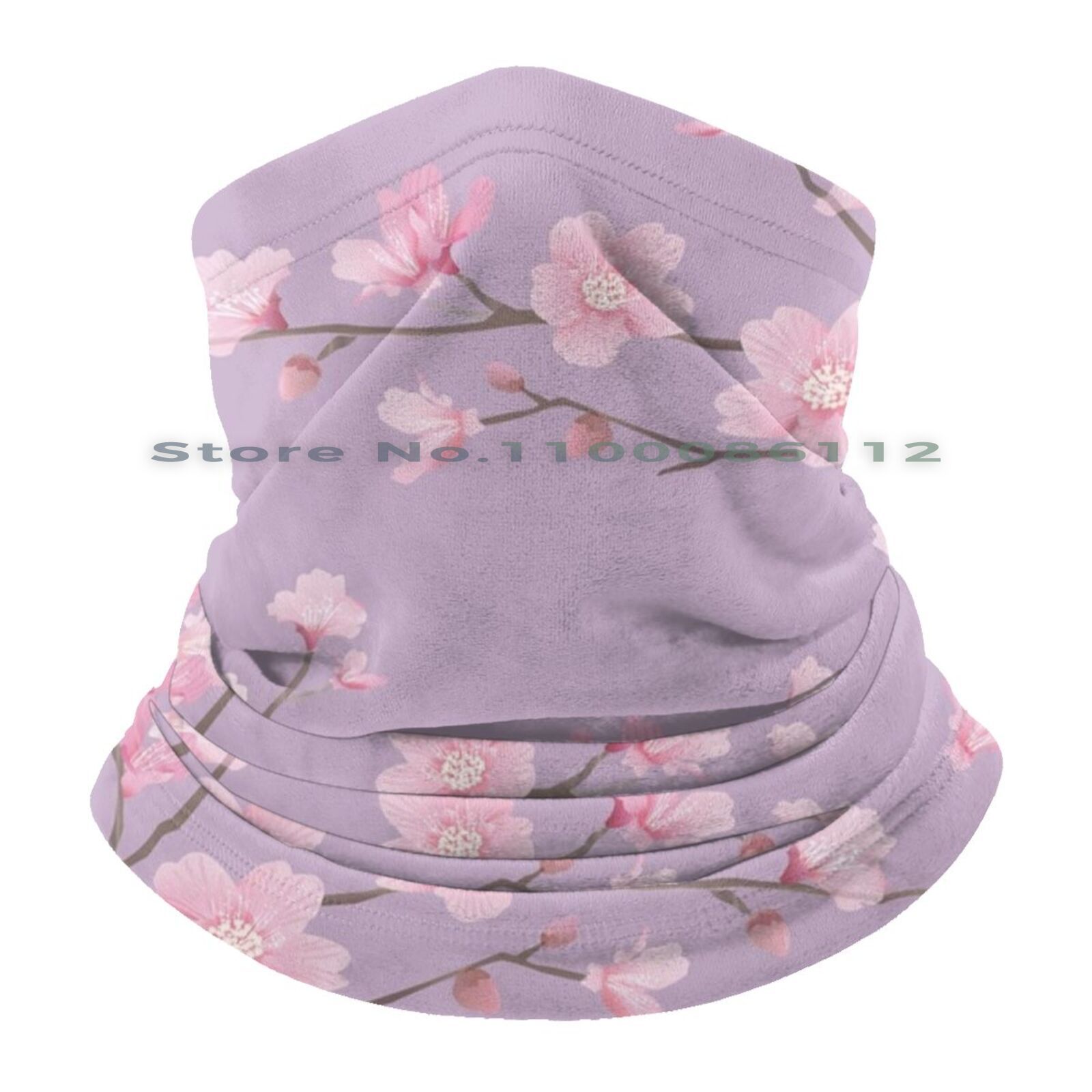 Cherry Blossom-Pastel Purple Bucket Hat Sun Cap Cherry Blossom Tree Japanese Cherry Blossom Sakura Flower The Cherry Tree: Adult Scarf Mask