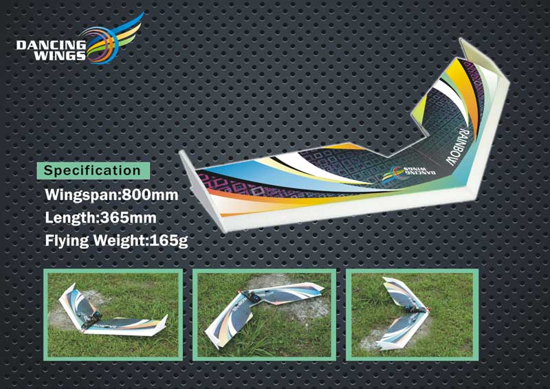Sales Promotion Epp Vliegtuig Model Regenboog Fly Wing 800Mm Spanwijdte Zagi Rc Vliegtuig Epp Vliegtuig Spanswing Delta vleugel