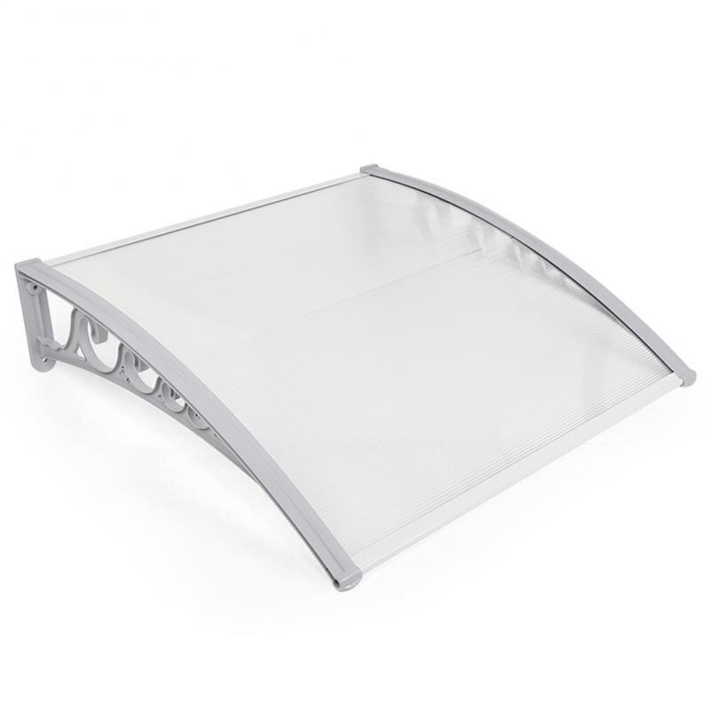 Door Canopy Awning Shelter Porch Front Rain Roof Back Patio Shade Cover Awning Support Outdoor Balcony Bracket Home Gazebos HWC: D 100x200 cm