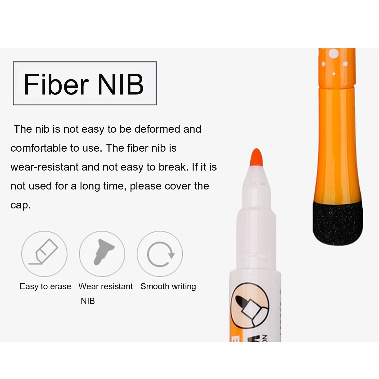 8pcs Board Erasable Board Marker Magnetic Whiteboard Writing Pen With Pen Erase Erasable Magnet Buttons For Office School Supply