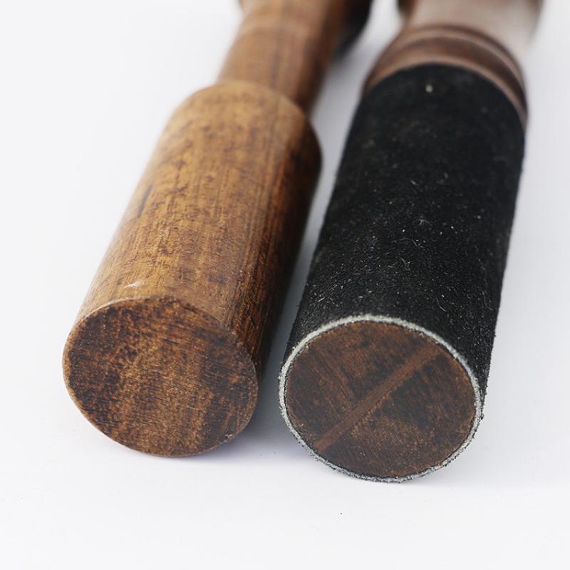 Cuenco tibetano de cuero palo de martillo palo de madera mango de meditación budista tibetana cuenco de canto accesorio 8-25cm