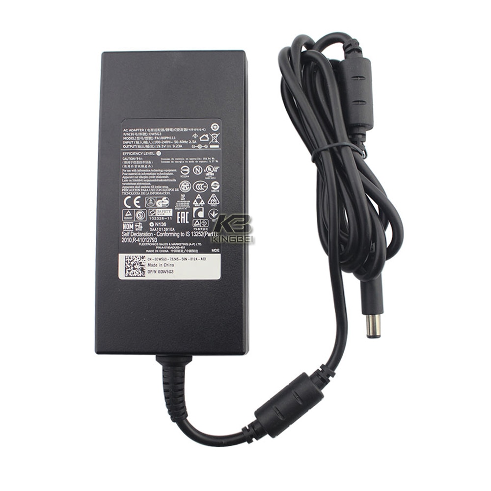 Echtes 180 W Laptop Ladegerät AC Adapter für Dell Alienware X51 D05S003 M17 R2, p43F001 13 R3 14 17 AW17R3-8342SLV Netzteil