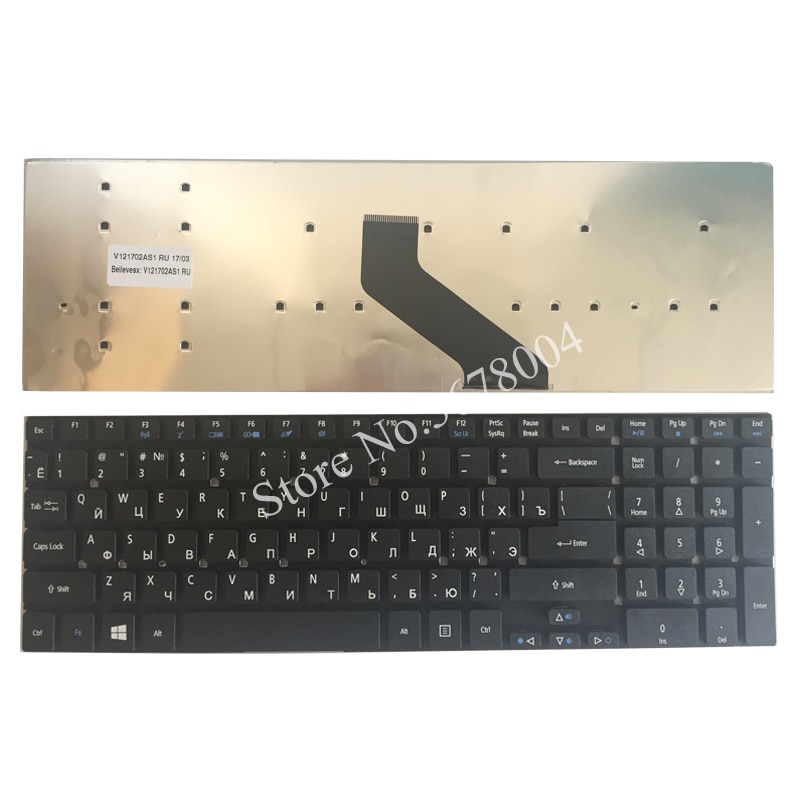 Russische Laptop Toetsenbord Voor Acer Aspire V3-531 V3-772 V3-531G E1-570 V5-561 V5-561G E1-570G V3-7710 V3-7710G V3-772G Ru Zwart
