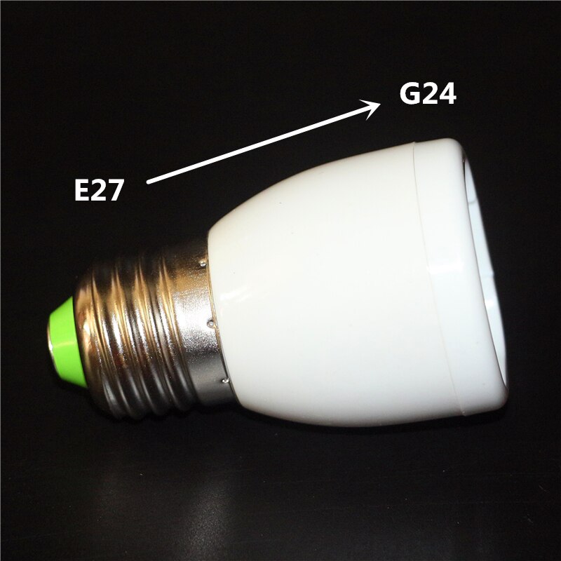 ASMTLED 1 stks Wit E27 naar G24 Brandvertragende PBT led adapter converter g25 om e27 bulb Socket Base houder adapter 2pin