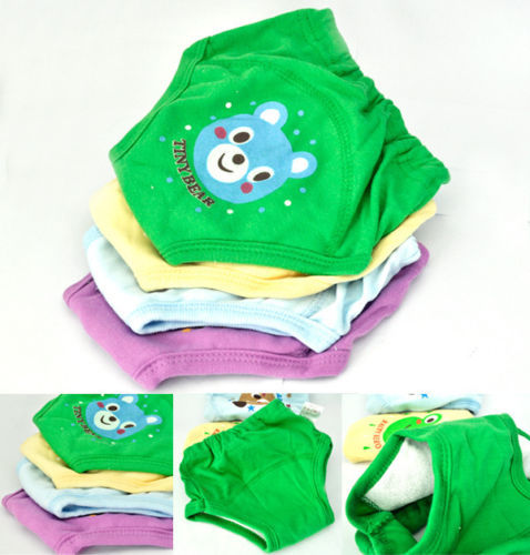 Calça treino infantil à prova d&#39;água com 4 camadas, 4x, para bebês, meninos e meninas, reutilizável, 4 peças, cores difusas, imperdível