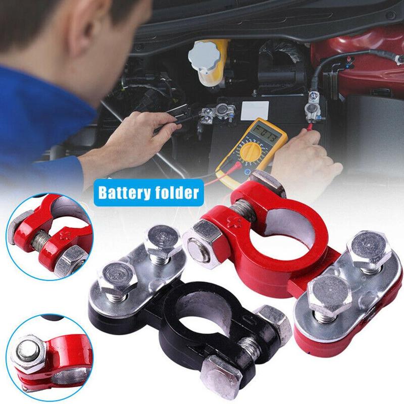 2 kpl auton akun napa musta ja punainen akun navan puristinliitin autovene kuorma-auton akun napatarvike