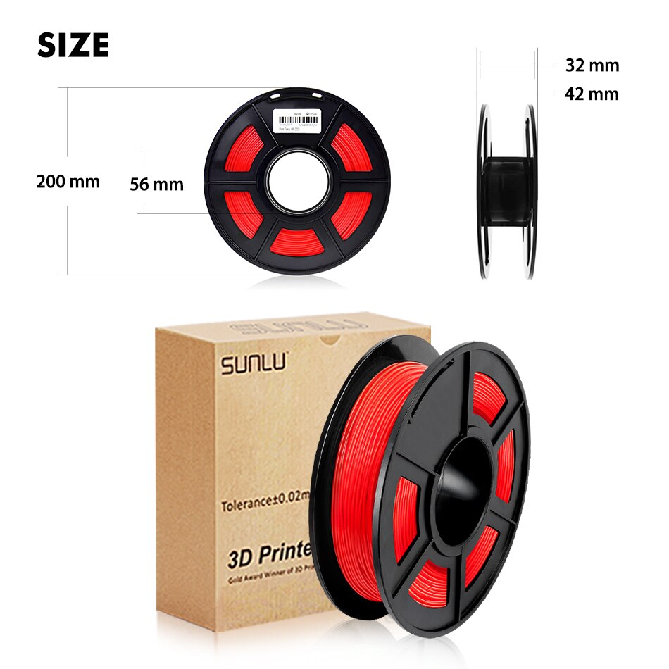 Filament Flexible rouge de la couleur 0.5kg de TPU avec la bobine 1.75/3.00mm Filament Flexible de TPU pour l'imprimante 3D Non-toxique 100% aucune bulle