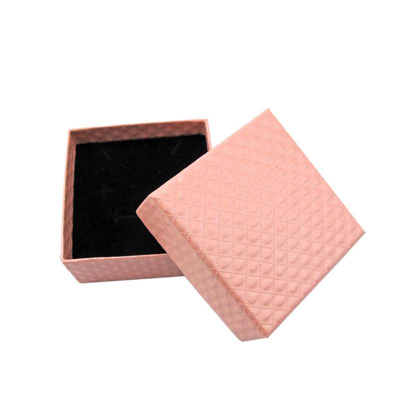 1 Pc Vierkante Sieraden Organizer Box Engagement Ring Voor Oorbellen Ketting Armband Display Box Houder Zwart Rood Wit roze: pink