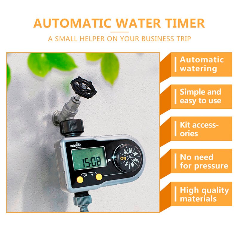 Digital Garden Water Timer Single Outlet Automatic Drip Tap Hose Timer LCD Irrigation Controller For Watering Irrigation System