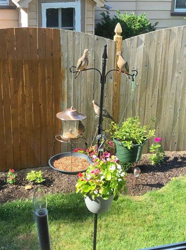 Large Wild Bird Feeder Hanging Feeding Station Garden Water Bath Tray Outdoor
