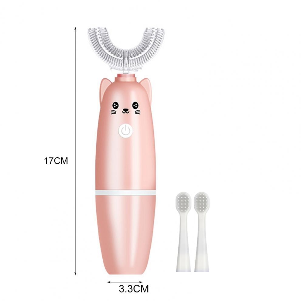 Spazzolino a forma di U per bambini/denti spazzolino morbido spazzolino elettrico pulizia profonda materiale alimentare spazzolino da denti modellante per cartoni animati