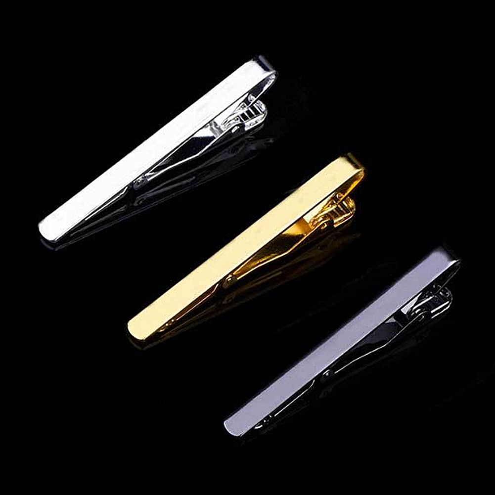 Mode Stijl Mannelijke Stropdas Clip Voor Mannen Metal Gold Tone Eenvoudige Bar Sluiting Praktische Stropdas Sluiting 1Pc Eenvoudige Mannen tie Clip