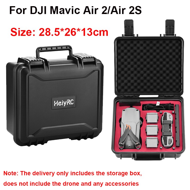 Bolso de ABS a prueba de explosiones para DJI Mini 2, carcasa dura, Caja impermeable para Mavic Air 2/Air 2S, accesorios para drones, estuche de almacenamiento: HyRC for Air 2 2S