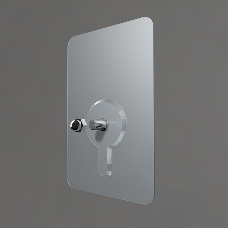 Transparent Strong Self Adhesive Hook Punch-free Storage Hanging Door Wall Hangers Hook Kitchen Bathroom Accessories 6Pcs: 6mm