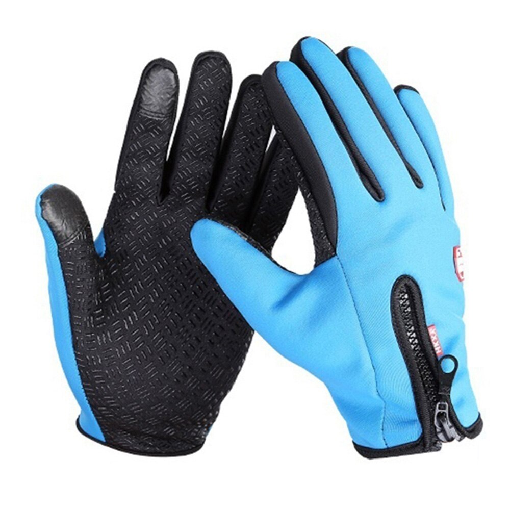 Uomo Inverno Guanti di Tocco Dello Schermo a prova di Pioggia Da Sci Della Signora Impermeabile Caldo di Modo Antivento Equitazione Guanti Sportivi Delle Donne Della Chiusura Lampo