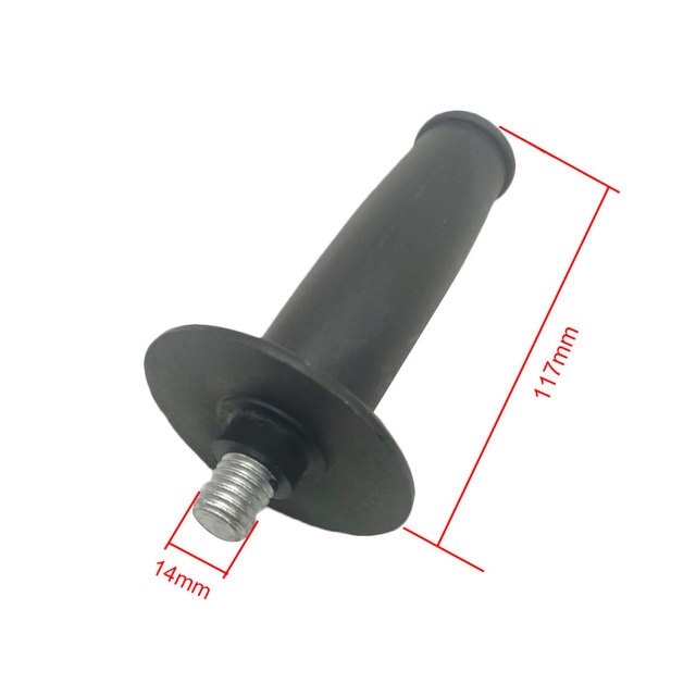 M8/M10/M12/M14 8mm/10mm/12mm/14mm Angle Grinder Handle Plastic Thread Auxiliary Side Handle for Angle Grinder Black: Diameter 14mm