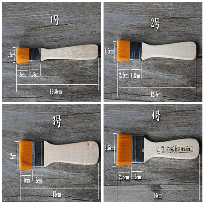 Multi-purpose5 # Houten Handvat Nylon Borstel Lijn Verf Olieverf Bodem Borstel Lijm Dust Cleaning Tool Borstel