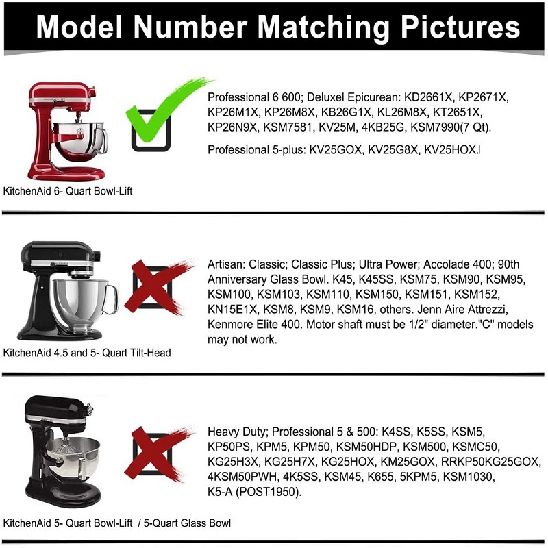 6T 6QT Flex Edge Klopper Voor Kitchenaid Mixer 6 Quart Kom-Lift Stand Mixer Kommen Platte Beater Blade accessoires Keuken Gereedschap
