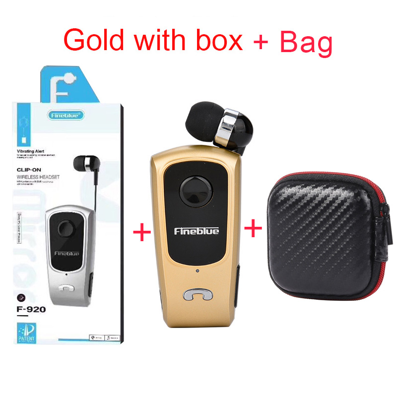 Fineblue F920 Wireless Earphone Bluetooth Headset Ears in Lotus with Wire Clip Earphones Earbuds Retractable Headphone: Ivory