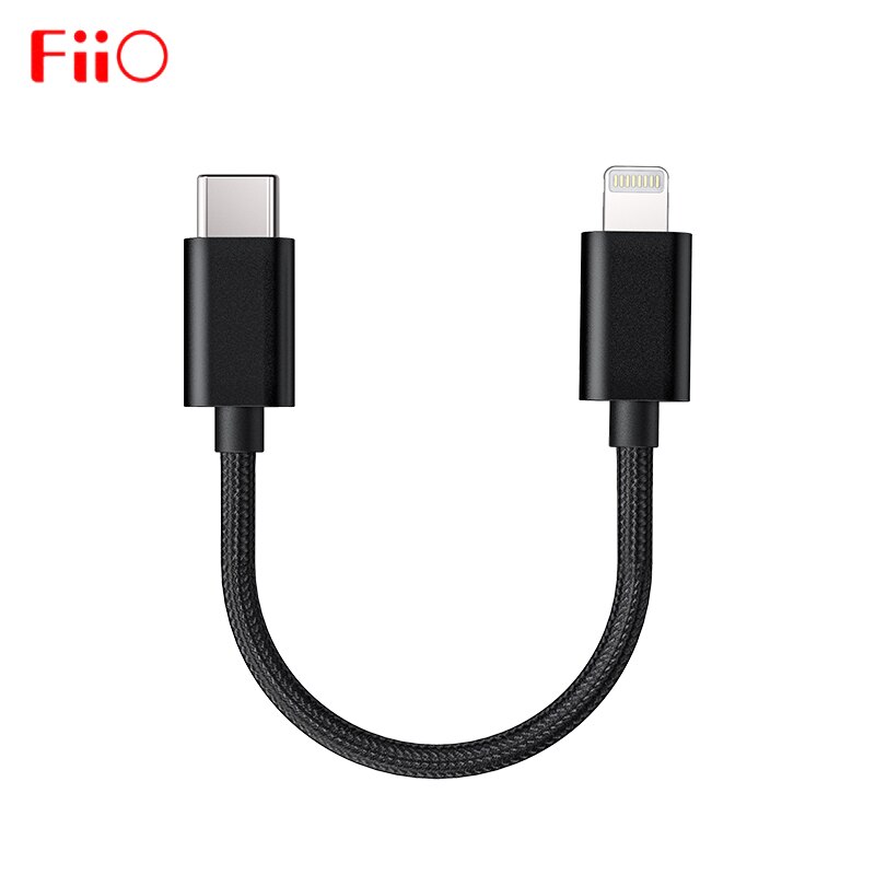 FiiO-Cable de datos LT-LT1 Lightning a tipo C, OTG, para dispositivos iOS, conexión USB, DAC, AMP, BTR5, BTR3K, Q3, Q5S, K9