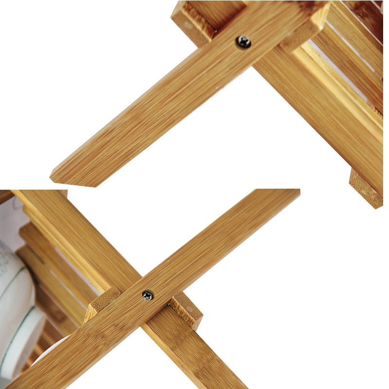 Houten Droogrekken Opslag Houders Keuken Gerechten Rack Droogrekken Voor Kom Plaat Schotel Drogen Afdruiprek Bestek Plank Water Lade